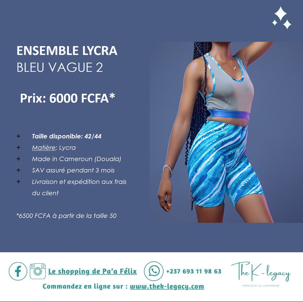 Ensemble Lycra Bleu Vague 2