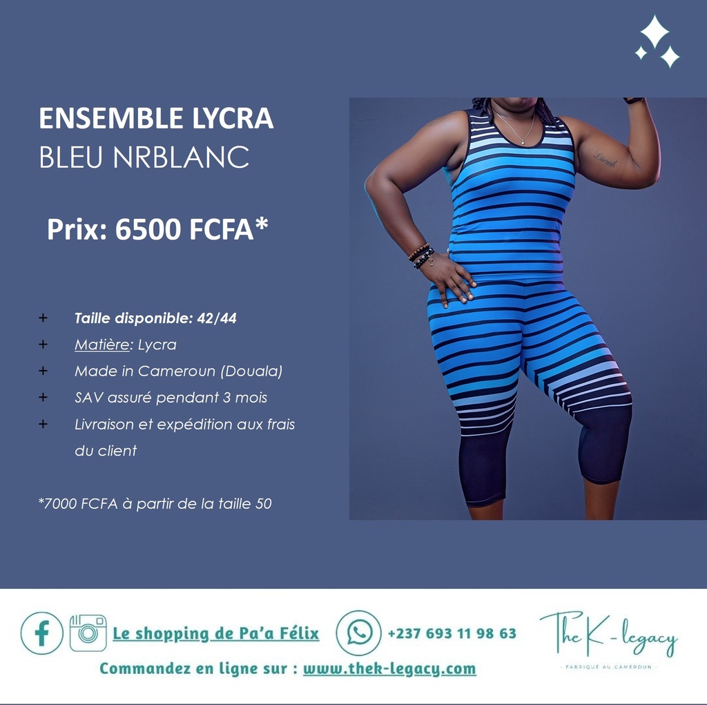 Ensemble Lycra Bleu NRBLANC