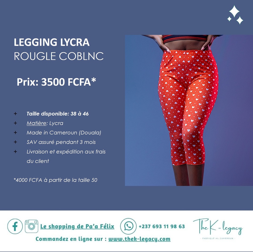 Legging Lycra Rouge COBLNC