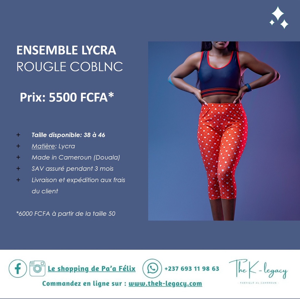 Ensemble Lycra Rouge COBLNC